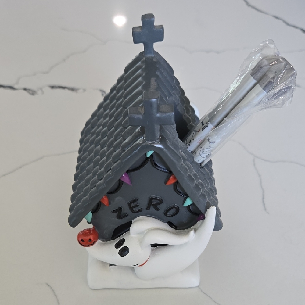 Nightmare before Christmas Zero makeup brush holder and brushes